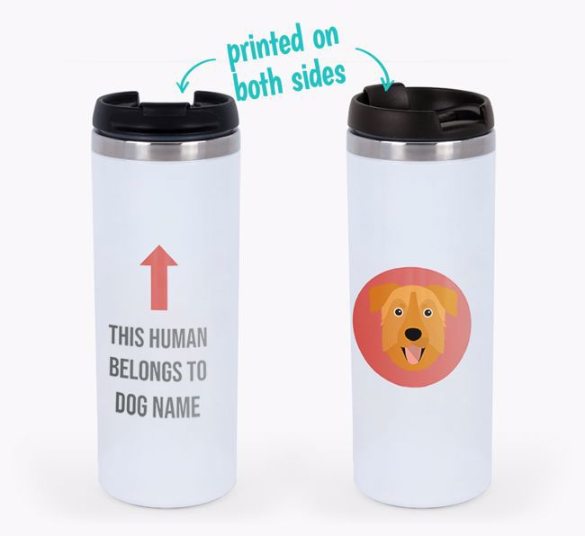 'This Human Belongs to...'  - Personalised Reusable Mug with Photo Upload